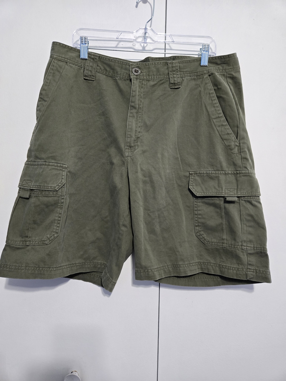 Columbia Cargo Shorts Men’s 38 Olive Green Hiking Utility Outdoor Cotton Shorts